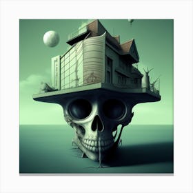 House Of Skulls ai art Canvas Print