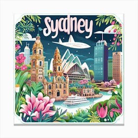 Sydney Cityscape 2 Canvas Print