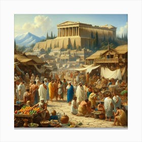 Athens Market 1 Canvas Print