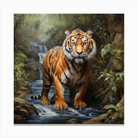 Tiger In The Jungle 1 Canvas Print