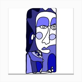 Blue Face Canvas Print