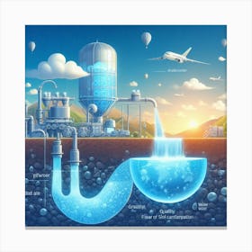 Water Treatment Plant Canvas Print