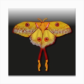 Mechanical Butterfly The Comet Moth Techno Argema Mittrei In Black Canvas Print