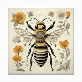  Anatomy Of A Bee Art Print 0 Canvas Print