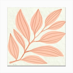 Pink Leaf Canvas Print