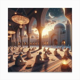Muslim Prayerلمشاعر الروحانية في رمضان 2 Canvas Print