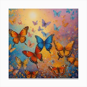 Lots of butterflies 3 Canvas Print