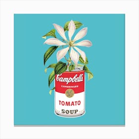 Campbells And Flowers 1 Canvas Print