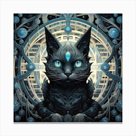 Cat With Blue Eyes Canvas Print