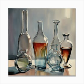 Glass Vases Canvas Print