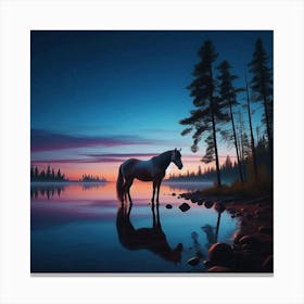 Sunset Horse 65 Canvas Print