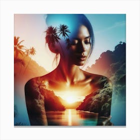 Double Exposure Dreamscape Canvas Print