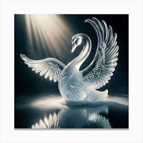 ice Swan Canvas Print