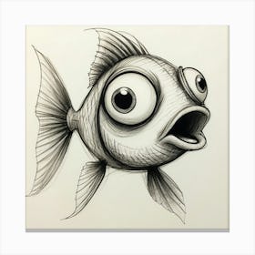 Fish Drawing 16 Canvas Print