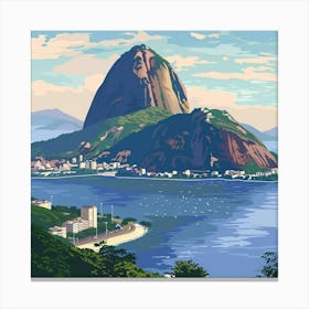 A Sugarloaf Mountain In Rio De Janeiro Vector De 1719996445 1 Canvas Print