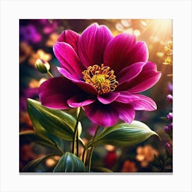 Dahlia Flower Canvas Print