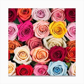 Colorful Roses Background 19 Canvas Print