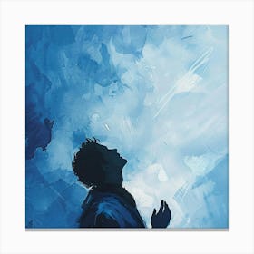 Of A Man Praying Canvas Print