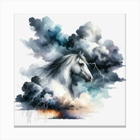 Horse In The Clouds Canvas Print