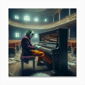 Joker At The Piano 5 Canvas Print