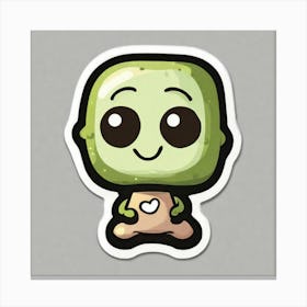 Zombie Sticker Canvas Print