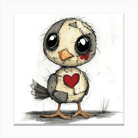 Little Bird With A Broken Heart 3 Canvas Print