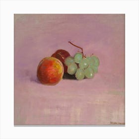 Grapes And Peaches Canvas Print