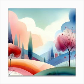 Landscape Painting 209 Canvas Print