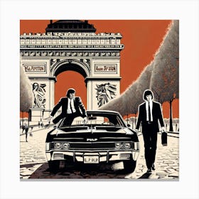 Pulp Fiction in Paris Canvas Print