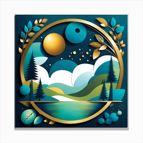 Paper Cut Art Canvas Print