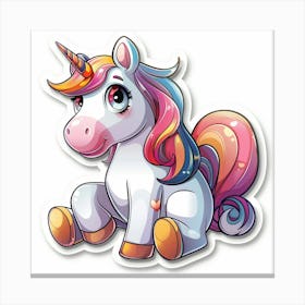 Unicorn Sticker 57 Canvas Print