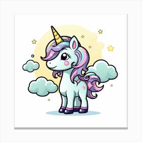 Cute Unicorn 290 Canvas Print