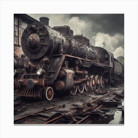 Rusty Train Canvas Print