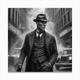 Man In Hat Canvas Print