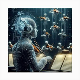 Artificial Intelligence And Music Canvas Print