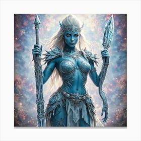 Blue Warrior Canvas Print