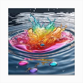 Splashing Colors Canvas Print