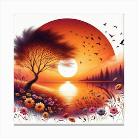 Sunset Painting Canvas Print