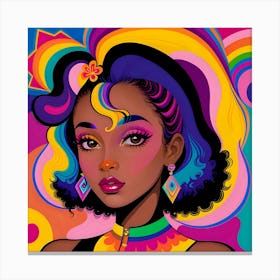 Rainbow Girl Canvas Print