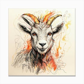 Goat Head 9 Canvas Print