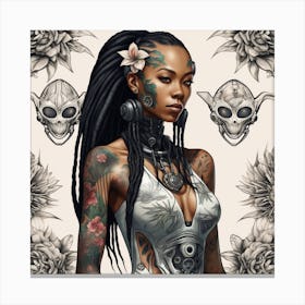 Tattooed Woman Canvas Print