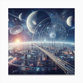 Futuristic City 82 Canvas Print