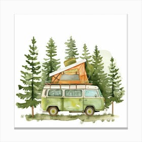 Travel Camper Van Canvas Print
