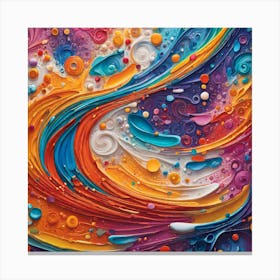 A Brightly Colored Abstract Painting 1 Canvas Print