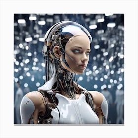 Futuristic Woman Canvas Print