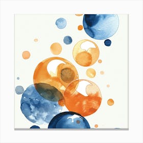 Watercolor Bubbles 2 Canvas Print