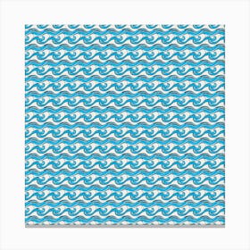 Blue Wave Sea Ocean Pattern Background Beach Nature Water Canvas Print