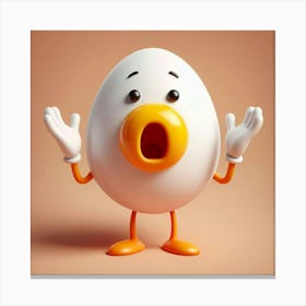 Cartoon Egg - Egg Stock Videos & Royalty-Free Footage Canvas Print