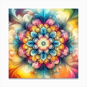 Psychedelic Flower Canvas Print