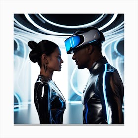 Futuristic Couple 15 Canvas Print